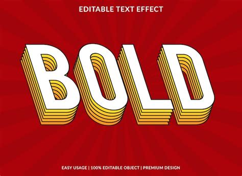 Premium Vector Bold Text Effect Template With 3d Type Style And Retro