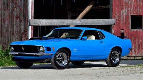 1970 ford mustang boss 429 fastback cars blue wallpapers hd desktop and mobile backgrounds
