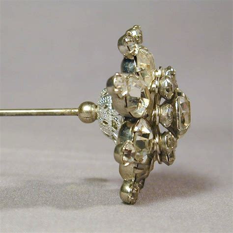 Victorian Era Rhinestone Hatpin Hat Pin Long And Sparkly From