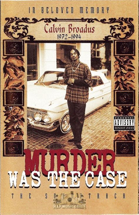 Murder Was The Case The Soundtrack Cassette Tape Rap Music Guide