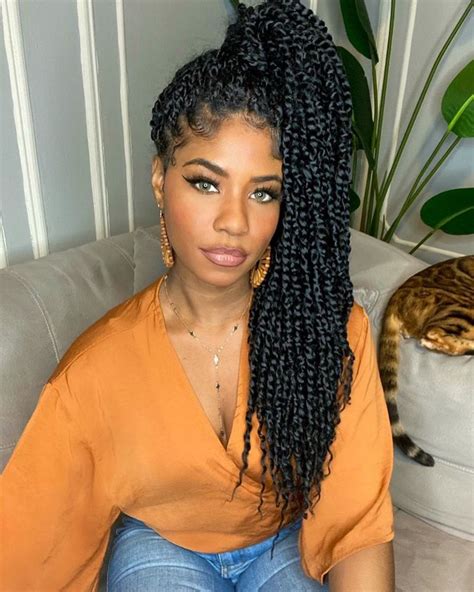 42 Passion Twists Spring Twist And Braided Hairstyles Hello Bombshell Twist Braid