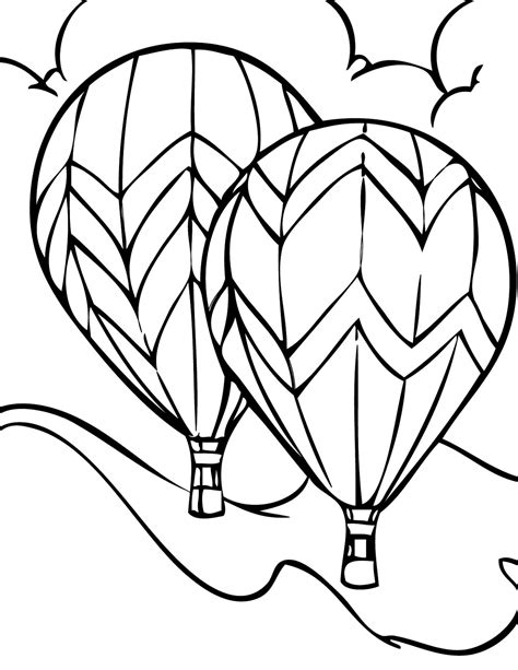 Gambar Mewarnai Balon Udara