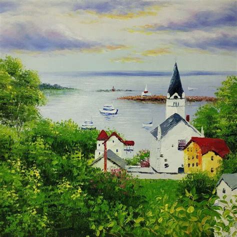 Church Painting Etsy