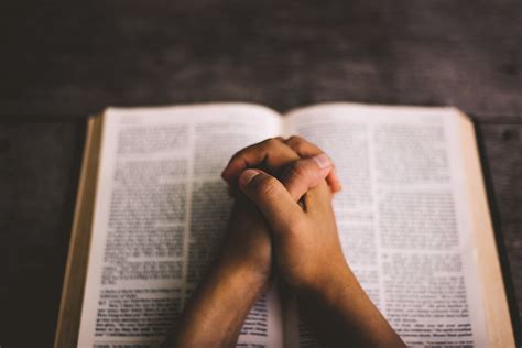 Praying Hands With Jesus Bible