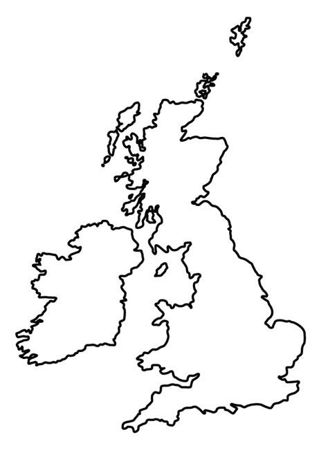Blank Map Of Uk Printable Png Outline Transparent Map Images And