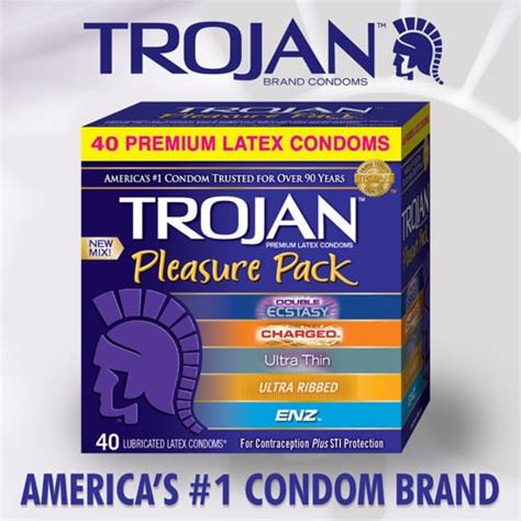 Trojan Pleasure Pack 40 Assorted Condoms