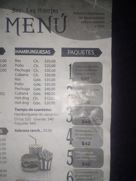 Carta Del Restaurante Chips Pizza Suc San Pedrito San Pedro Tlaquepaque