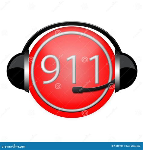911 Department Extinguisher Headphone Sign Royalty Free Stock Images