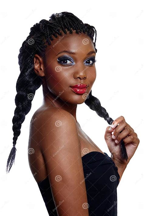 african beautiful woman with braids stock image image of face adult 20352979