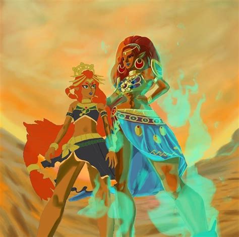 Legend Of Zelda Breath Of The Wild Art Spirit Of Gerudo Champion Lady Urbosa And Gerudo