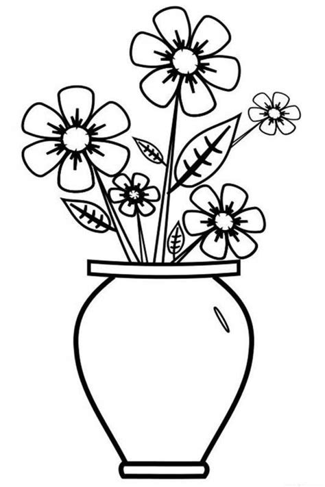Imagini De Colorat Vaze Cu Flori Coloring To Print