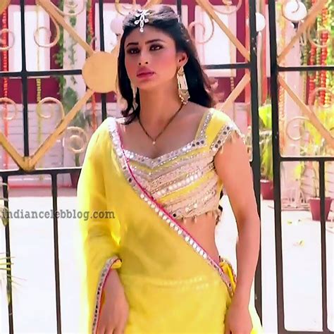 Mouni Roy Hot Backless Saree Caps From Naagin Series