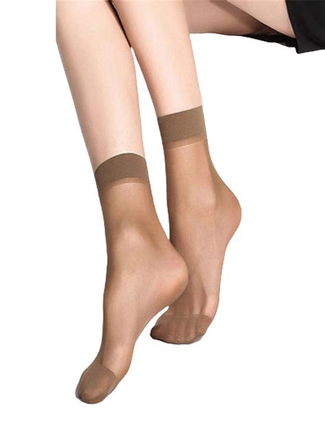 Pudcoco Pairs Women Nylon Elastic Short Ankle Sheer Stockings Silk