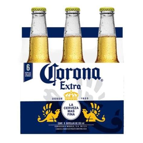 Cerveza Clara Corona Extra 6 Botellas De 355 Ml Cu Walmart