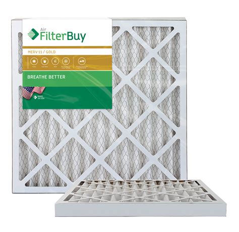 Filterbuy 24x24x2 Merv 11 Pleated Ac Furnace Air Filter Pack Of 2