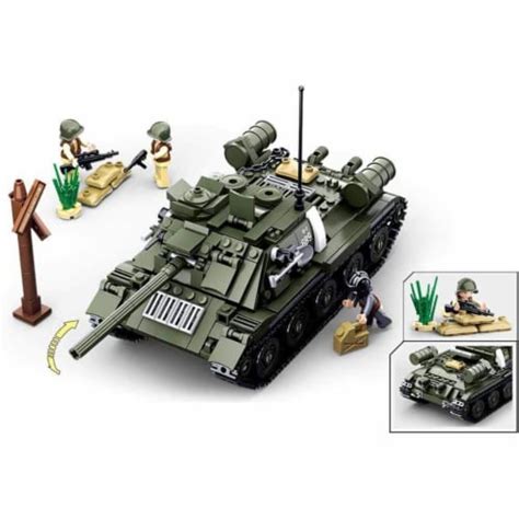 Sluban 689 Wwii T 3485 Medium Tank 2 In 1 Building Brick Kit 687 Pcs