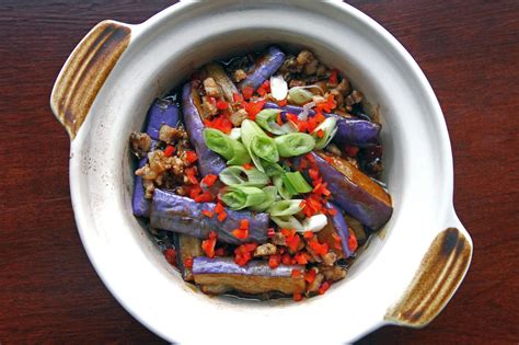 Hakka Style Asian Eggplant Recipe with Mint