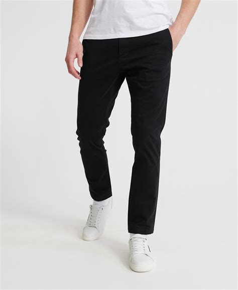 Mens Edit Chino Trousers In Black Superdry