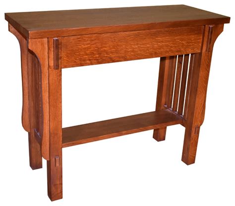 Mission Solid Quarter Sawn White Oak Console Table Craftsman