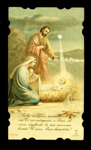 Gesu Antico Santino Holy Card Nativita Cromo Santa Lega Eucaristica