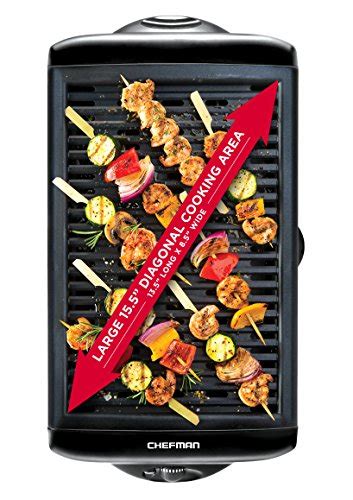 Chefman Electric Smokeless Indoor Grill W Non Stick Cooking Surface