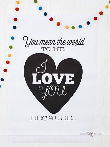 Reasons I Love You Posters An Easy Romantic T Idea