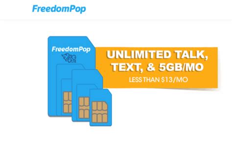 Freedompop Now Offering Unlimited Talk Text And 5gb Data On Gsm