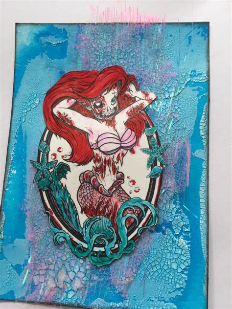 Mixed Media Mermaid Atc By Shazzie P Painting Art Atc