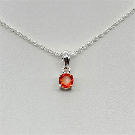 Natural Mexican Fire Opal Pendant Sterling Silver Pendant Etsy