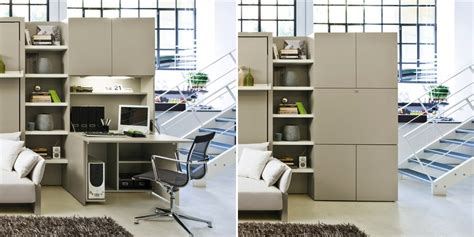 These multifunctional furniture pieces serve one purpose by day but easily convert to extra sleeping space when needed. multipurpose furniture office | Interior Design Ideas.
