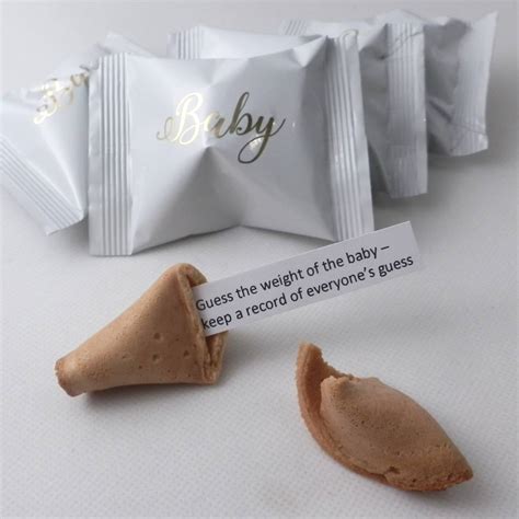 Then press the two sides together to form a cookie shape. Baby Shower Game Fortune Cookies By Bunting & Barrow ...