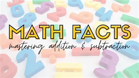 Mastering The Math Facts Addition And Subtraction