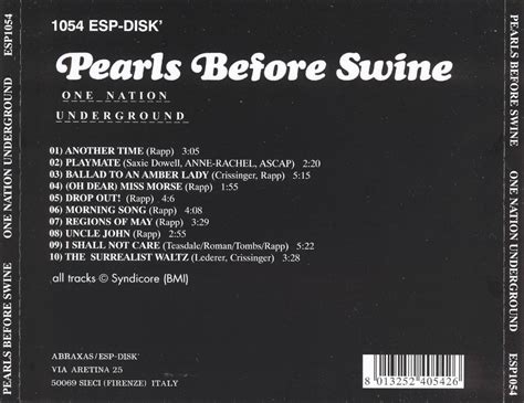 One Nation Underground Pearls Before Swine Songs Reviews Credits