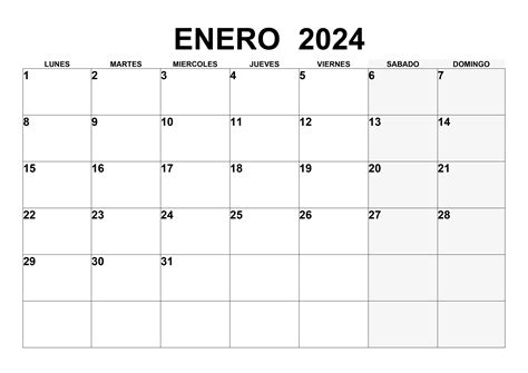 Calendario Enero 2024 Calendariossu