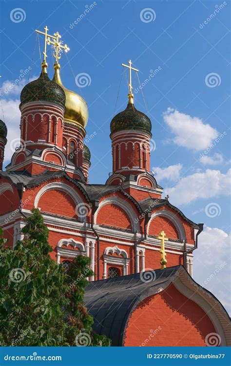 Cupolas Of Ancient Cathedral Of The Znamensky Male Monastery Church Of