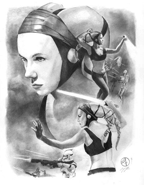 Aayla Secura Star Wars By Jay Fife In Justin Ds Star Wars Comic Art Gallery Room