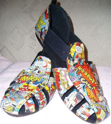 10 Step Tutorial Diy Mod Podge Comics Shoes From Instructables Crazy