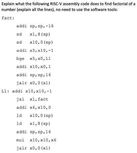 Solved Explain What The Following Risc V Assembly Code Does Chegg Com My Xxx Hot Girl