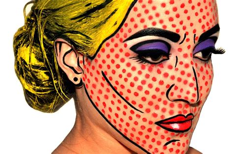 COMIC GIRL Maquillaje Daina Luksic Inspirado En Roy Lichtenstein Halloween Halloween Face