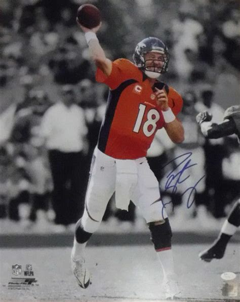 Peyton Manning Autographedsigned Denver Broncos 16×20 Photo Sephia Jsa
