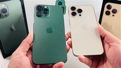 Iphone 13 Pro Max Alpine Green Vs Gold Color Comparison Youtube
