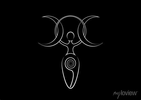Decal Wiccan Triple Moon Goddess Pagan Drawing And Illustration Digital