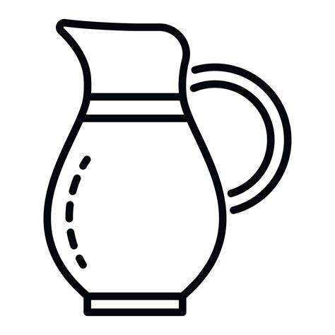 Water Jug Icon Outline Style 15389140 Vector Art At Vecteezy