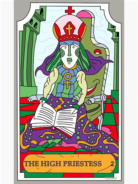 The High Priestess Jojo Tarot Card Hd Poster By Cear The Baka