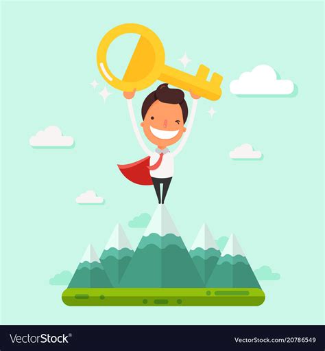 Business Cartoon Character Success Royalty Free Vector Image