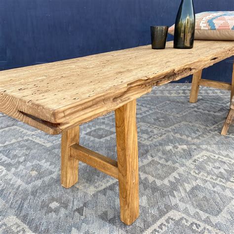 long rustic reclaimed wooden bench | Cedric - Home Barn Vintage