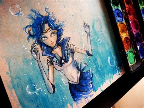 Anime Watercolor Painting At Paintingvalley Com Explore Collection Of