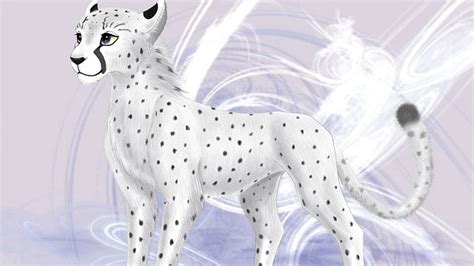 White Anime Cheetah Cheetah Purple Anime Animals Wildlife Nature