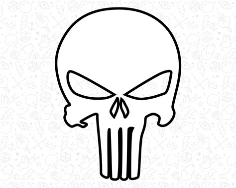 Punisher Logo Punisher Skull Punisher Stickers Painted Rocks Svg