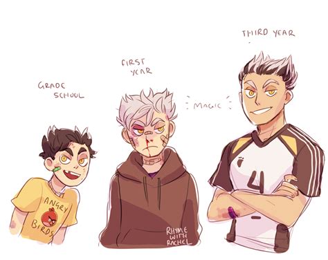 Bokuto Fanart Hair Down Santinime